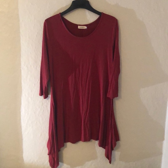 Red Long Sleeve Dress - Picture 2 of 8